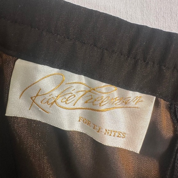 Vintage Rickie Freeman TJ Nites Silk Bronze Lined Palazzo Pants‎ Wide Leg 10 - Picture 9 of 15